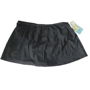 NWT Swim Skirt Women's Size 12 Contour Beach Scene Black‎
